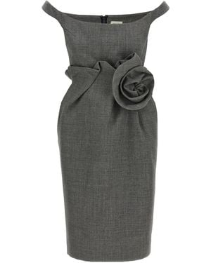Magda Butrym Zipper-Front Dress - Gray