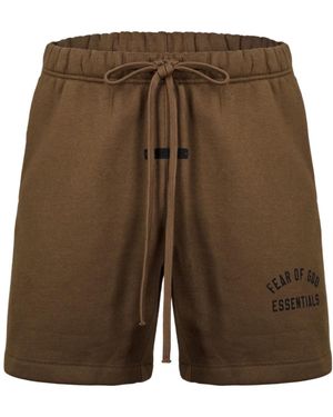Fear Of God Logo Printed Shorts - Brown