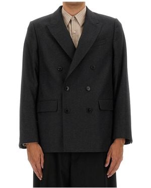 Dries Van Noten Buforden Double-Breasted Blazer - Black