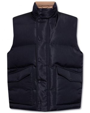 McQueen Logo Printed Zipped Jacket - Blue