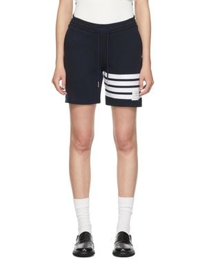 Thom Browne 4-Bar Drawstring Track Shorts - Blue