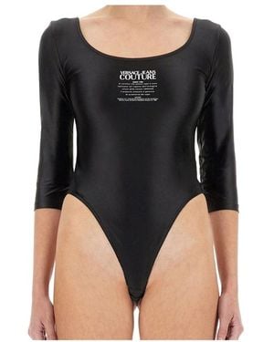 Versace Jeans Couture Couture Logo Printed Bodysuit - Black
