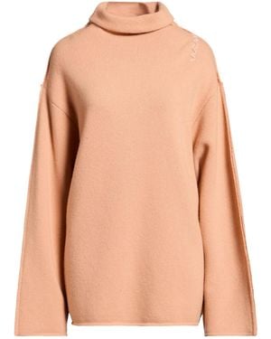 Marni Solid-Color Wool Turtleneck Knit Sweater - Pink