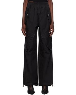 Dion Lee Middle Waist Overalls And Casual Trousers - Black