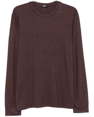 DSquared² Logo Patch Long-Sleeved T-Shirt - Brown
