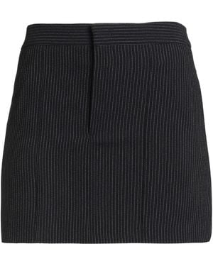 Isabel Marant Pinstriped Brand Logo Mini Skirt - Black