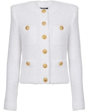 Balmain Tweed Jackets - White