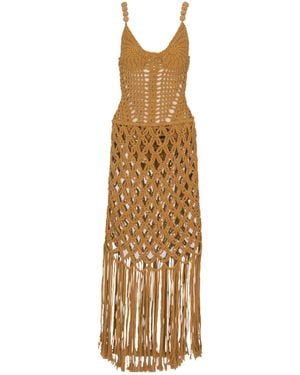 Balmain Crochet Dress - Metallic