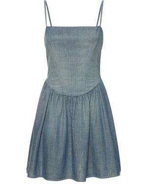 RE/DONE Young Bohemian Mini Dress - Blue