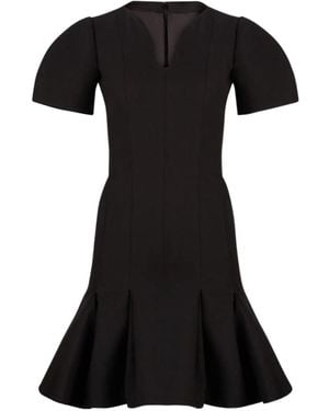 Nina Ricci Peplum Woolen Dress - Black