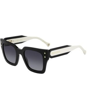Carolina Herrera Square Frame Full Rim Sunglasses - White
