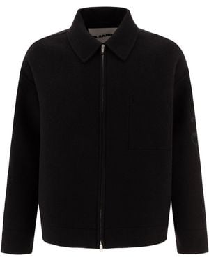 Jil Sander Relaxed Fit Zipped Up Jacket - Black