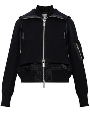 Sacai Jacket Made From Mixed Materials - Black