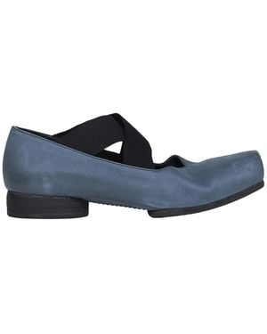 Uma Wang Square-Toed Ballet Shoes - Blue