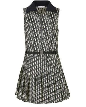 Dior Christian Pleated Short Dress - Black