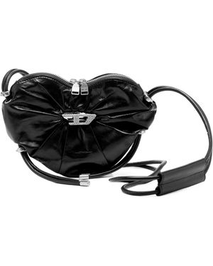 DIESEL Scrunch-D Heart Shoulder Bag - Black