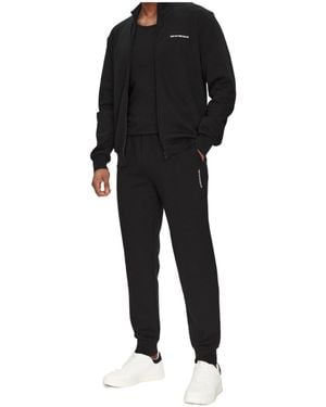 Emporio Armani Elastic Waist Sweatpants - Black