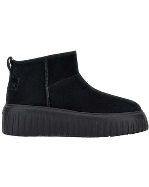 Hogan Logo-Patch Slip-On Boots - Black