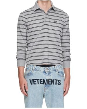 Vetements Long-Sleeve Polo Shirt - Blue