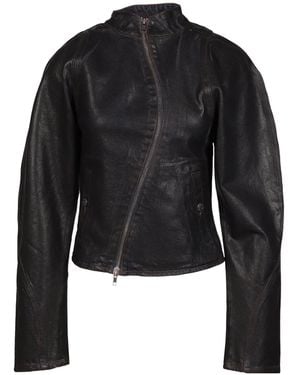 OTTOLINGER Stand-Up Collar Denim Jacket - Black