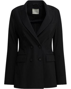 Circolo 1901 Double-Breasted Tailored Blazer - Black