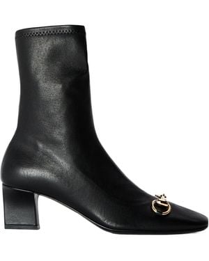 Gucci Stylish And Versatile High-Heeled Boots - Black