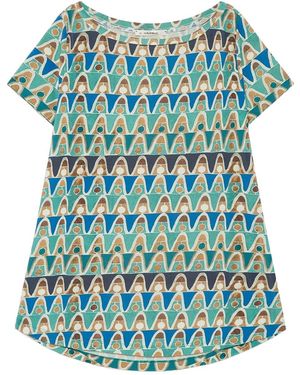 Maliparmi Geometric Mimosa T-Shirt - Blue