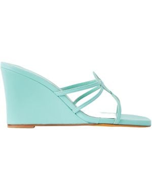 Maryam Nassir Zadeh Leather Wedge Sandals - Blue