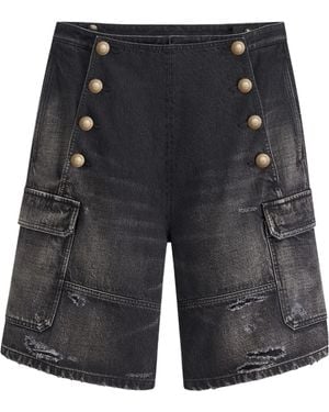 Dior Button-Decorated Shorts - Black