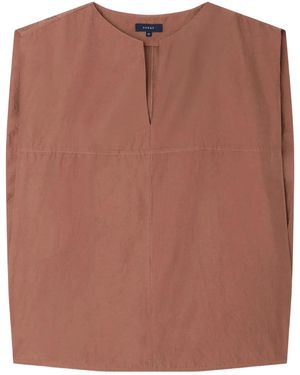 Soeur V-Neck Sleeveless Top - Brown