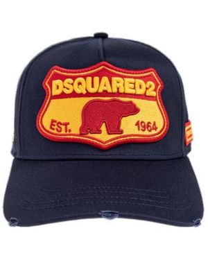 DSquared² Bear-Patch Baseball Cap - Blue