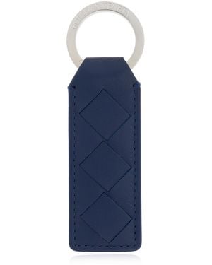 Bottega Veneta Tab Key Ring - Blue