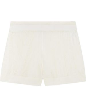 Donde Esteban Guayabera Stretch-Knit Shorts - White
