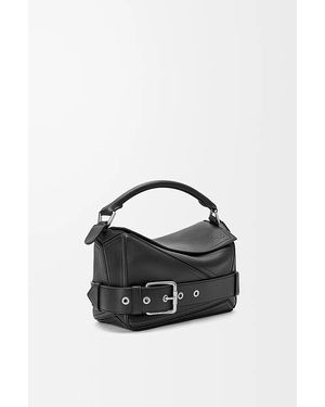 【直営・関税送料込】Small Puzzle Biker b Small Puzzle Biker bag in shiny calfskin Brown - LOEWE