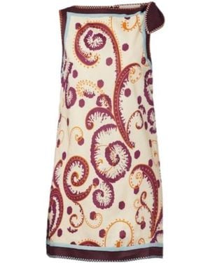 ALÉMAIS Wilson Printed Linen And Silk Minidress - Pink
