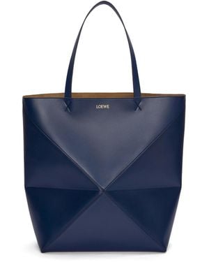 Loewe Xl Puzzle Fold Tote - Blue