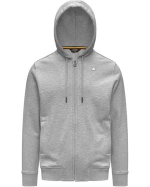 K-Way Drawstring Zip-Up Hoodie - Grey