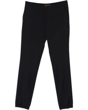 ZEGNA Elastic-Waistband Trousers - Black