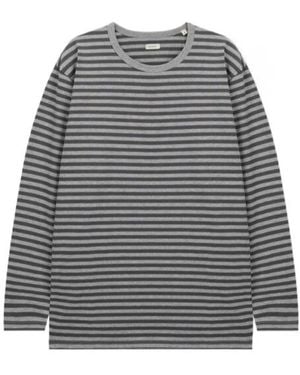 Nanamica Striped Long-Sleeved T-Shirt - Grey