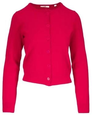 Vince Buttoned Cardigan - Red