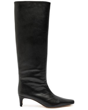 STAUD Wally Leather Knee-High Boots - Black