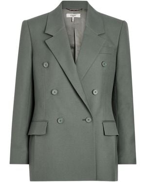 Chloé Double-Breasted Blazer - Green