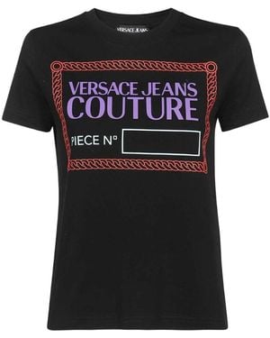 Versace Jeans Couture Couture Piece Number-Printed Crewneck T-Shirt - Black