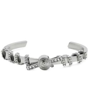 Versace Embellished Bracelet - White
