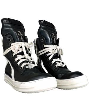 Chrome Hearts Lace-Up High-Top Casual Shoes - Black