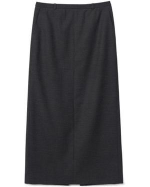 DUNST Slit Midi Skirt - Black