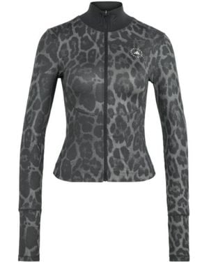 adidas By Stella McCartney Leo Zip-Up Activewear Jacket - Gray
