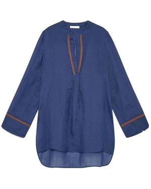 Maliparmi Light Ramie Caftan - Blue