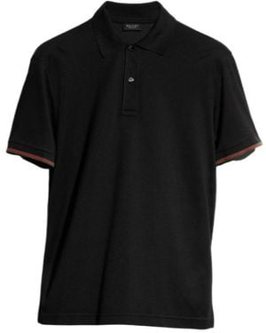 Gucci Silk Jersey Polo Shirt With Web - Black