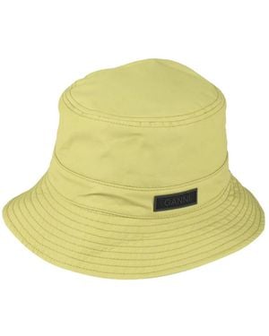 Ganni Solid Color Hats - Yellow